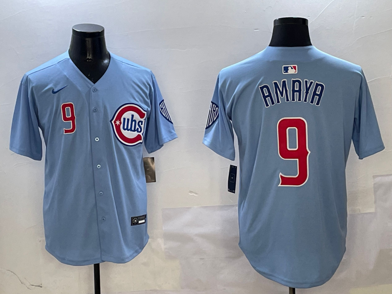 Men's Chicago Cubs Miguel Amaya #9 Light Blue 2nd Alternate Limited Jersey